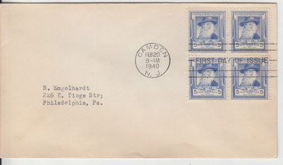 USA FDC 1940 famous poets