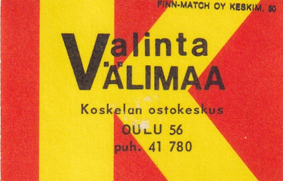 Oulu, Valinta Välimaa.   b428
