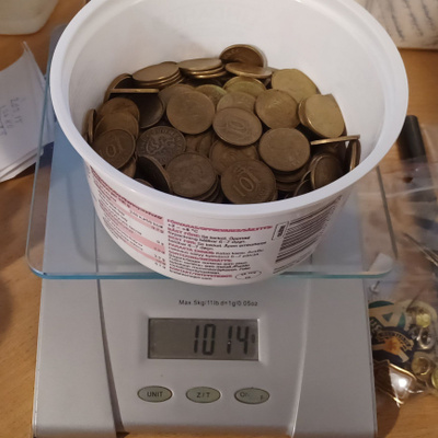 10 penniä 1963- 1982 Alupr. 1kg. VK