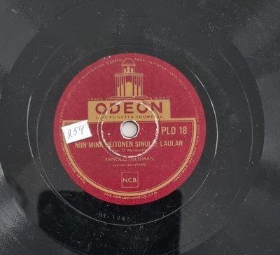 Savikiekko 1939 - Arnold Tilgmann -Odeon PLD 18