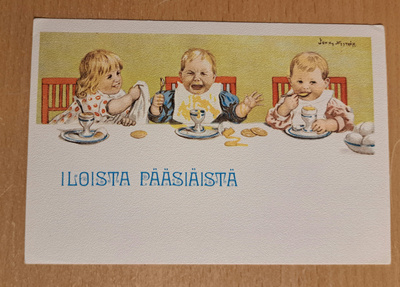 Jenny Nyström: UP pk, lapset aterialla 1983, ,kulkematon