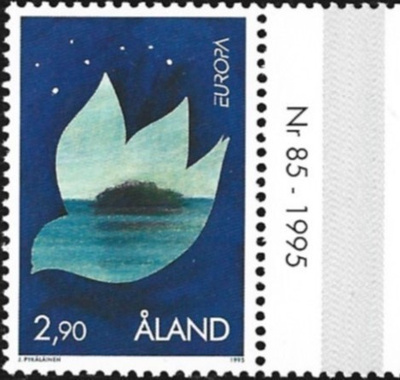 Ål 1995 Eurooppa merk 2,90 mk välilöpari numero ** LaPe 101