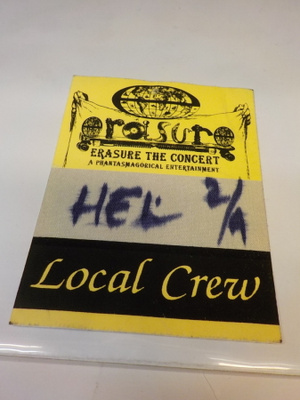 ERASURE BACKSTAGE PASSI