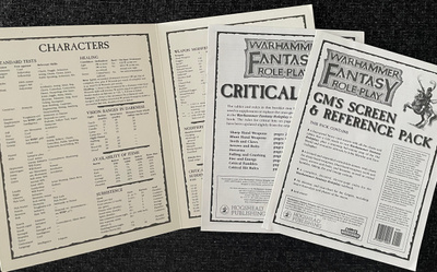 WHFRP: GM’s Screen & Reference