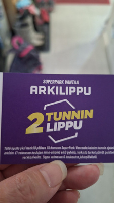 Superpark vantaa lippu 2 tunnin
