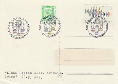 ERIKOISLEIMA , Lions Valtakunnankokous, Seinäjoki 23.5.1987