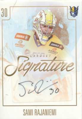 2017-18 Cardset SAMI RAJANIEMI Jukurit Signature nimmari
