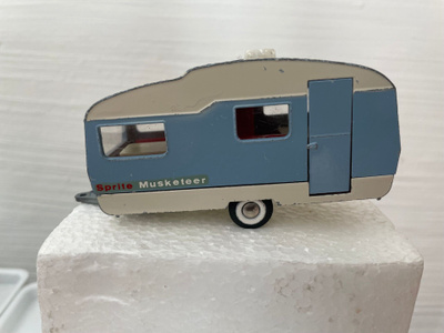 Tekno Asuntovaunu Sprite Pienoismalli/leluauto 60- luvulta
