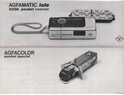 Agfamatic 2008 kamera esite käyttöohje 70-luku