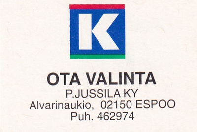 Espoo, OTA VALINTA, P. Jussila Ky   sk 1