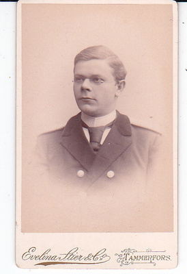 CDV Valokuva Virkamies? Upseeri? Laivasto? 1890-l Tampere