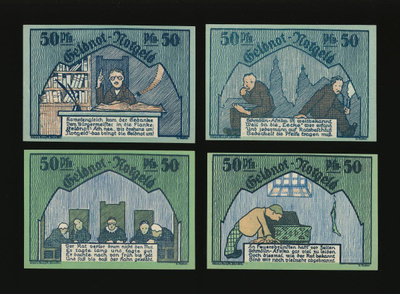 Saksa Notgeld 4 x 50 Pfg, Schmöln 1921