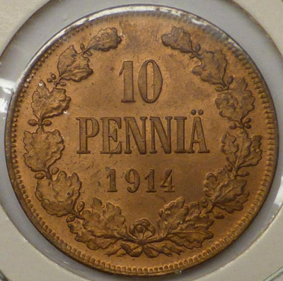 10 PENNIÄ 1914 / #18A – Loistokappale!