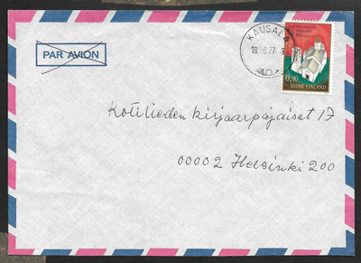 Postilähetys - Ort.kirkko 800v (LAPE 810) Kausala 18.9.77