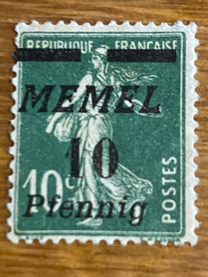 SAKSA 1922 MEMEL MERKKI**