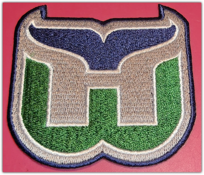 NHL - Hartford Whalers -kangasmerkki / haalarimerkki