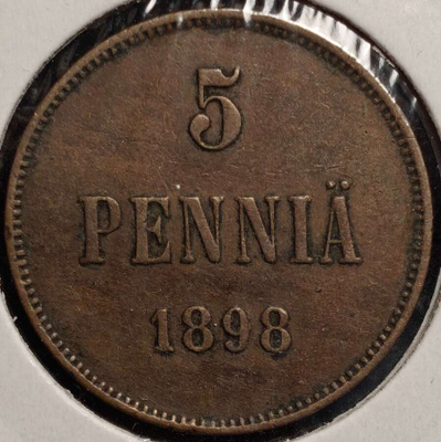5 PENNIÄ1898