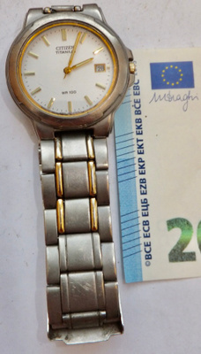 VANHA Kello Citizen Titanium WR 100 Water Resist KAUNIS