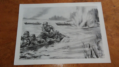 Jatkosota Syöksyvene Sotapiirros Lindeberg 1942