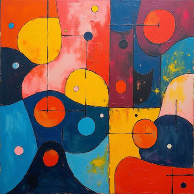 Uusi Abstrakti alumiinitaulu 40 cm x 40 cm