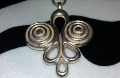 1942, 7cm- Hopea Kalevala Koru Nokian riipus kaulakoru