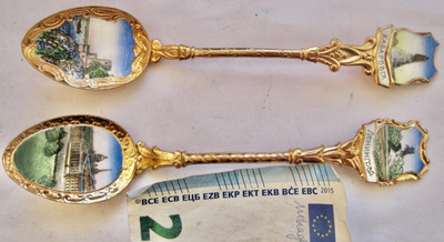 2 VANHAA CCCP Emali Lusikkaa Pietari UPEAT n. 1970-l