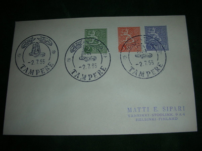 erikoisleimattu 3 leijonamerkkiä 1955