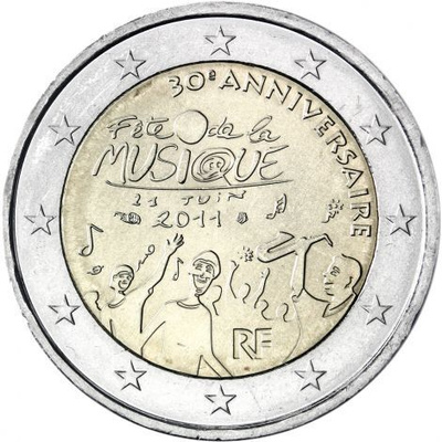 Ranska 2011 2 € Fête de la Musique UNC