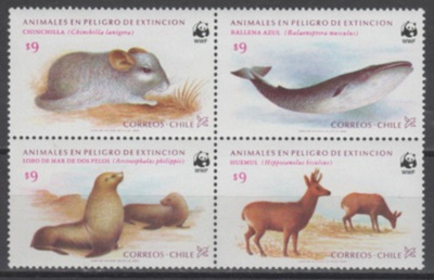 (S0528) CHILE, 1984 (WWW. Endangered Species). MNH**