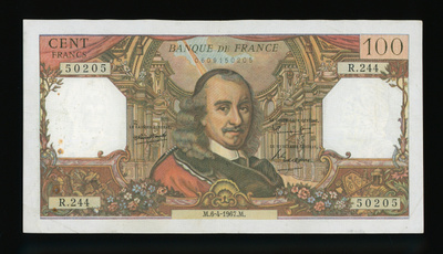 Ranska 100 Francs 6.4.1967.M, Corneille, P149b