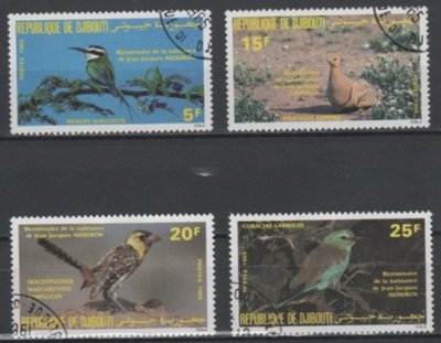 (S0021) DJIBOUTI, 1985 (Birds). Mi ## 429-432. Used
