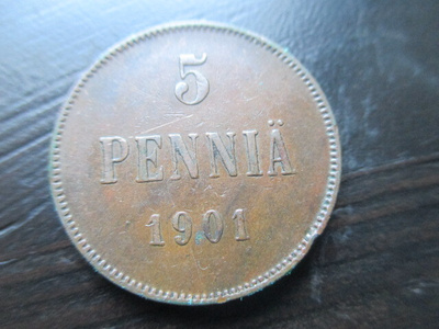 5 Penniä 1901