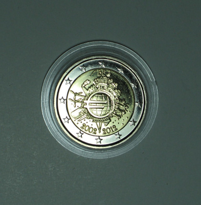 2012 BELGIA 2 euro juhlaraha EURO 10 V kulkematon