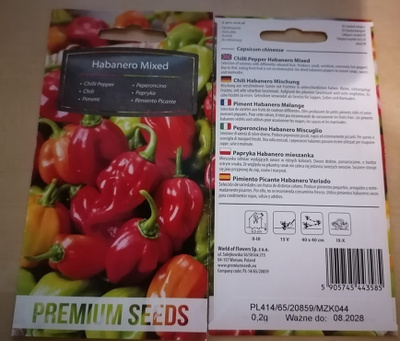 Havannapaprika 'Habanero Mixed' - siemenet #