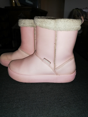 CROCS vaaleanpunainen, talvimalli, koko J2 (n.33-34)