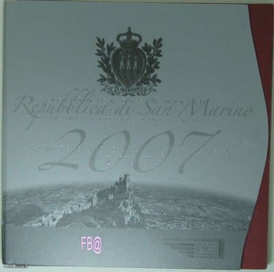 2007 San Marino BU setti 1c - 2 euro+5euro Pari Opportunita