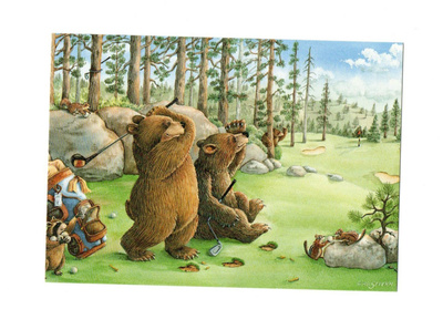 "°KARHUJEN GOLF"° -KORTTI / Karto (Laughing Bear)