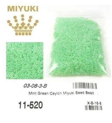 Siemenhelmiä, Ceylon Mint Green