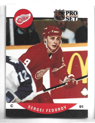 SERGEI FEDOROV ROOKIE RED WINGS #604 - 1990 PRO SET