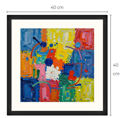 Uusi uniikki abstrakti art print taulu 40 cm x 40 cm
