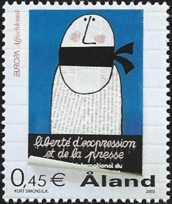 Åland 2003  Eurooppa-merkki Julistetaide 0,45 €  ** LaPe 223