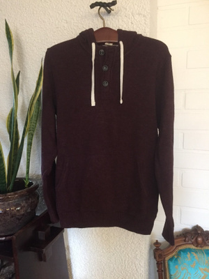 H&M miesten tummanliila huppari M