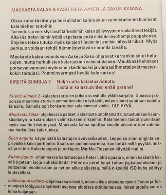 Maukasta kalasta / Kalankäsittelyn ABC