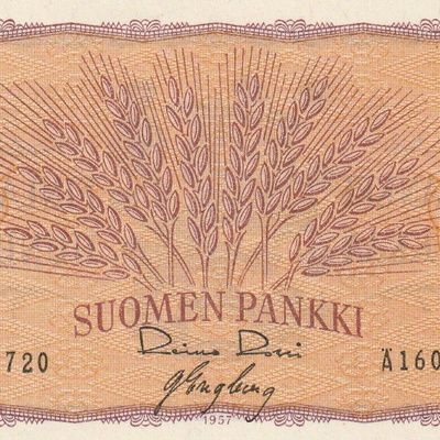 Suomi  100 markkaa 1957  Ä1605720   kl 8