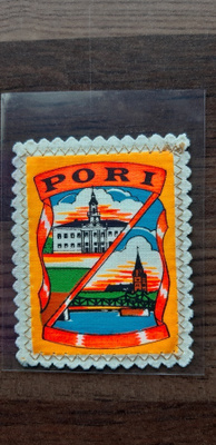 Pori vintage kangasmerkki