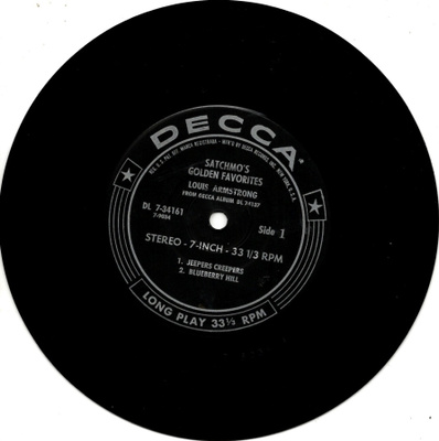 LOUIS ARMSTRONG "Satchmo's Golden Favorites"-EP  7"