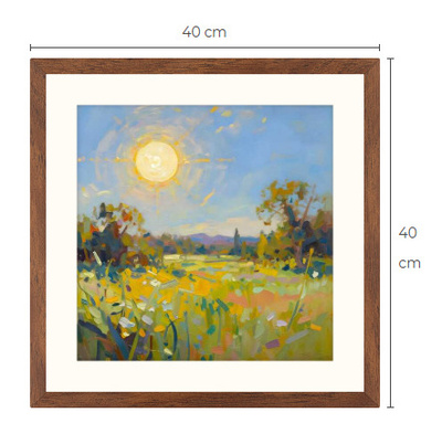Uusi uniikki kesämaisema art print taulu 40 cm x 40 cm