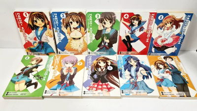 The Melancholy of Haruhi Suzumiya volumet 1-10 (englanti)