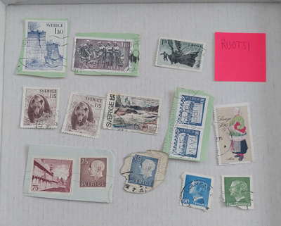 5 postimerkki  pussia yhdellä huudolla