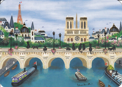 Yolande Salmon-Duval: Pariisi, silta ja Notre Dame -kirkko